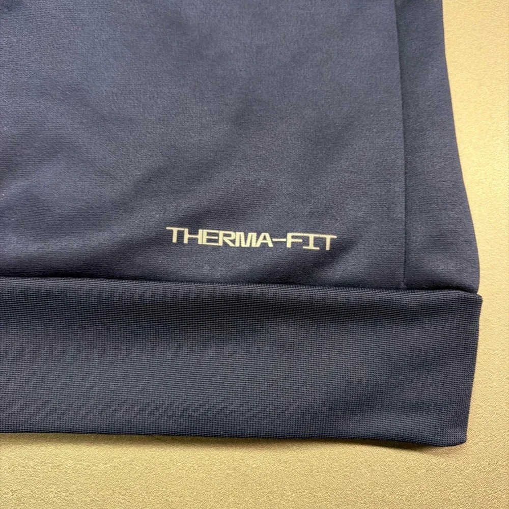 Nike‎ West Virginia Mountaineers Therma-FIT Full Zip Hoodie Navy Blue Mens Small